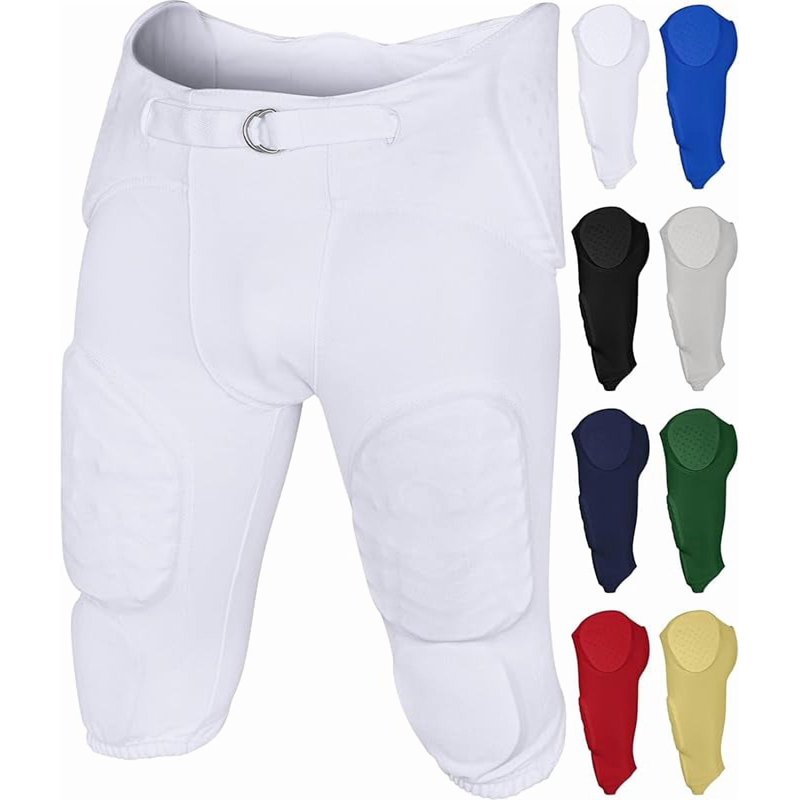 Men's Football Practice Pants with 7 Flex Pads Lightweight Protective Gear