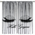 Blackout Glitter Curtains for Bedroom & Living Room - Silver Twinkle Drapes, 2 Panels