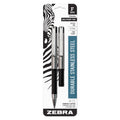 Stainless Steel Retractable Ballpoint Pen 0.7mm Fine Point - 2 Pack
