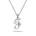 Personalized Sterling Silver Letter Pendant Necklace - Custom Initial Gift