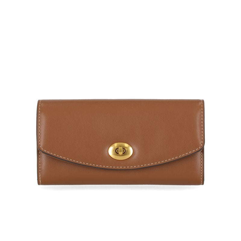 Faux Leather Clutch Wallet for Women – Slim Card Holder with Zipper Coin Pocket