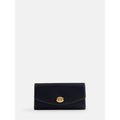 Faux Leather Clutch Wallet for Women - Slim Card Holder with Zipper Pocket