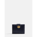 Women's Slim Leather Wallet with Turn Lock - Multiple Colors