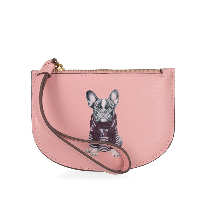 Women's Wristlet Wallet with Zipper Closure and Wrist Strap