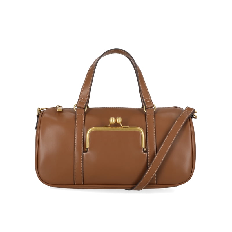 Women's Faux Leather Frame Satchel Handbag - Multiple Colors