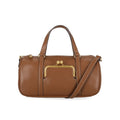 Women's Faux Leather Frame Satchel Handbag - Multiple Colors