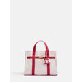 Canvas Tote Handbag for Women with Charm and Contrast Trim