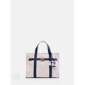Women's Canvas Tote Bag with Charm - Multiple Colors