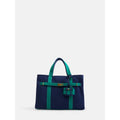 Women's Canvas Tote Bag with Charm - Multiple Colors