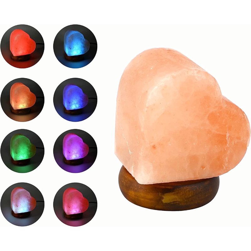 6.3-Inch Himalayan Salt Lamp with Dimmable LED, Home Decor, 1.5lbs