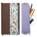 Elastic Pen Holder for Notebooks - Leather Pencil Pouch with Zipper & Elastic Band
