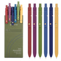 FIOVER 6PCS Retractable Gel Ink Pens 0.7mm No Smear & Smudge - Vintage Black Ink
