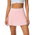 FITOP Pink A-Line Tennis Skirt with Pockets High Waist Shorts For Women, Variation: Pink M