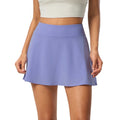 FITOP Women’s A-Line Tennis Skirt with Pockets - High Waist Athletic Skort with Inner Shorts, Purple, L