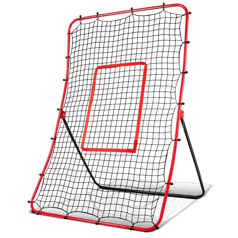 Baseball Rebounder Net 68x44 Inches Adjustable Pitch Training Aid for Solo & Team Practice