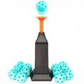 Baseball Training Tee Popper with Auto Rebound & 12 Balls - Portable Pitching Machine for Solo Practice