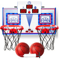 Indoor Over-the-Door Basketball Hoop with Electronic Scoreboard & LED Lights