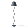 Kids Floor Lamp with Linen Shade - Modern Curvy Design, 58 Inch Height