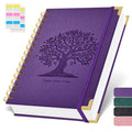 Spiral Notebook with Leather Cover - A5 300-Page College Ruled Journal