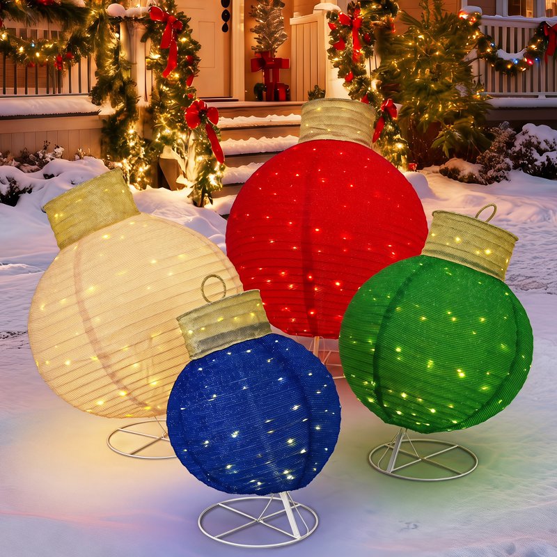 Christmas Lantern String Lights 350 LED Indoor Outdoor Decor Set