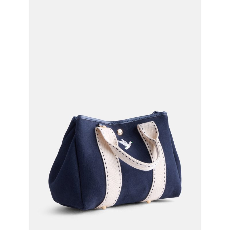Mini Canvas Tote Bag for Women - Classic Preppy Style, Dual Handles