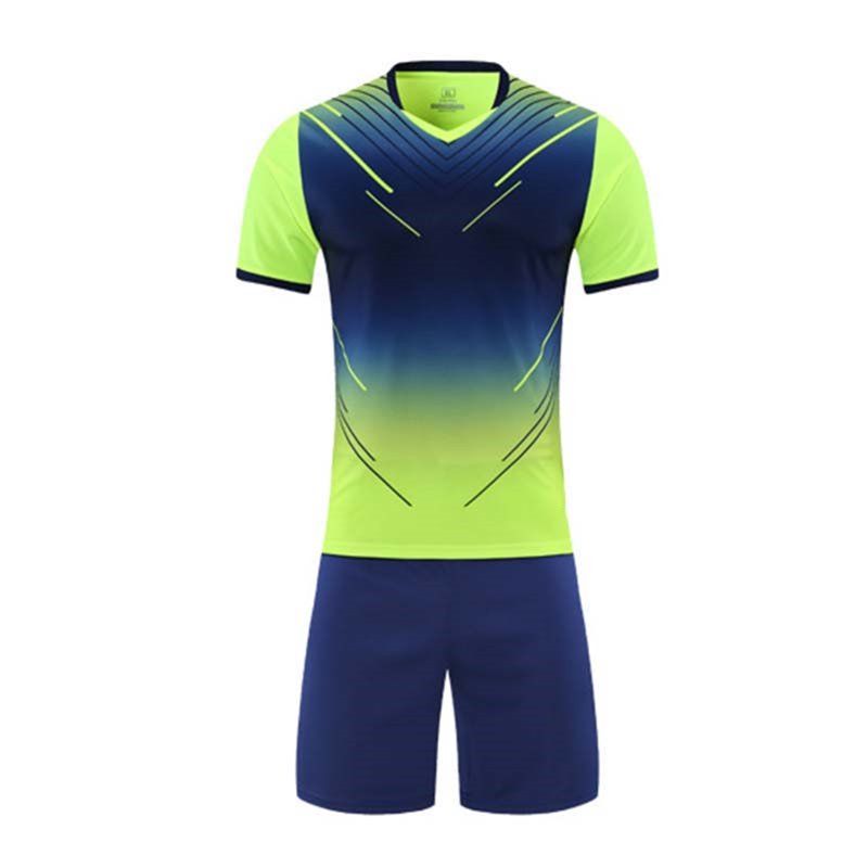 Kids Soccer Jerseys Set - Breathable Athletic Uniforms 5-15 Years, Green-B XS