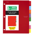 Reversible Poly Tab Dividers 8-Pack for Binders - Color-Coded Office Organization