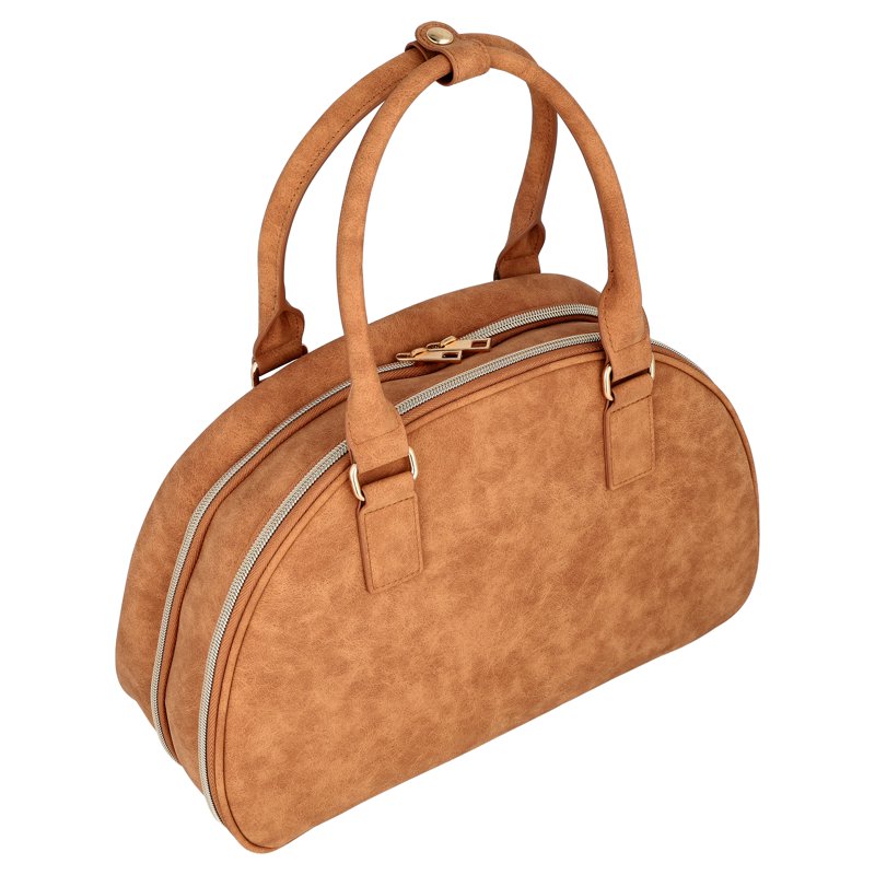 Travel Vanity Tote Bag Brown Organizer for Cosmetics & Toiletries