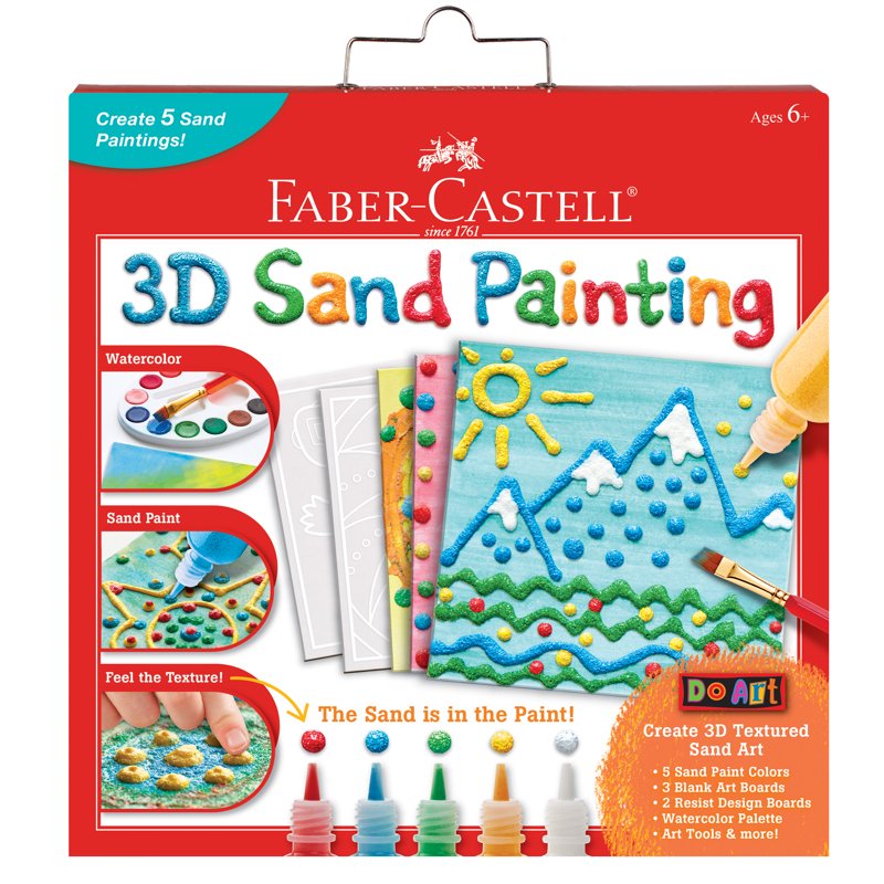 Kids Art & Craft Sand Painting Kit with 5 Colors and Tools - Creative Kids Crafts