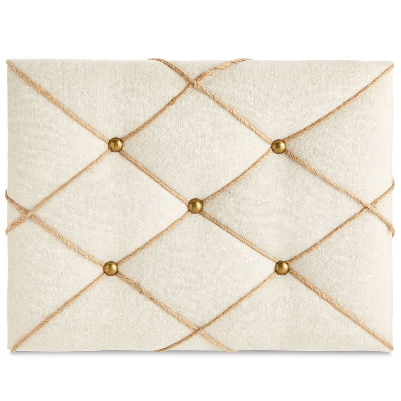 Rectangular Fabric Bulletin Board - 16x12 inch Wall Organizer for Photos & Notes - Farmhouse & Office Decor