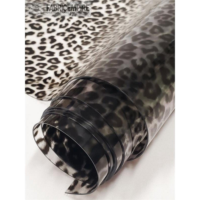 Clear Leopard Print Vinyl Roll 54x108 inches Waterproof Craft Material