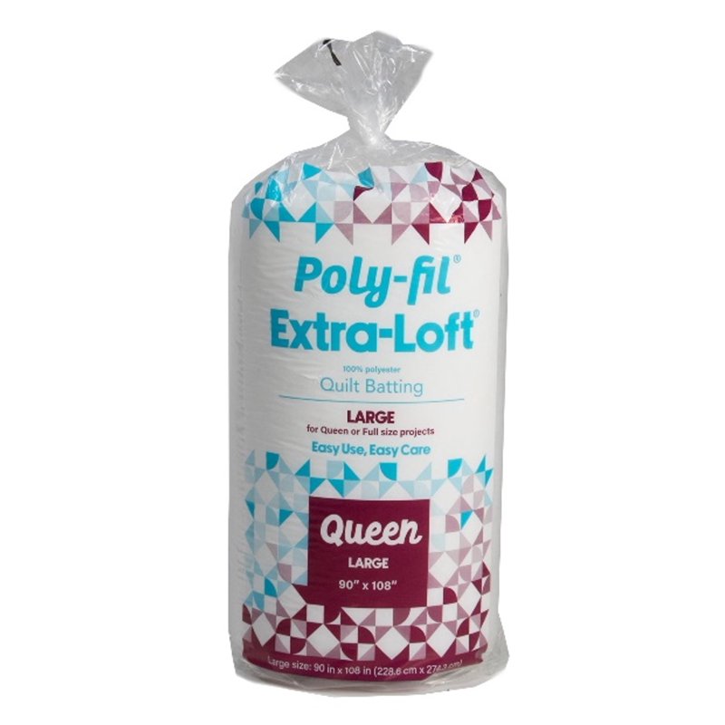 Poly-Fil Extra-Loft Quilt Batting 90x108 Inches for Quilting & Craft Projects