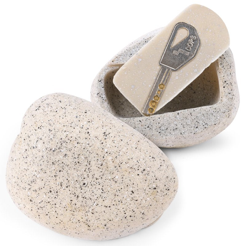 Fake Rock Key Hider Safe for Outdoor Garden Discreet Weatherproof Stone Look