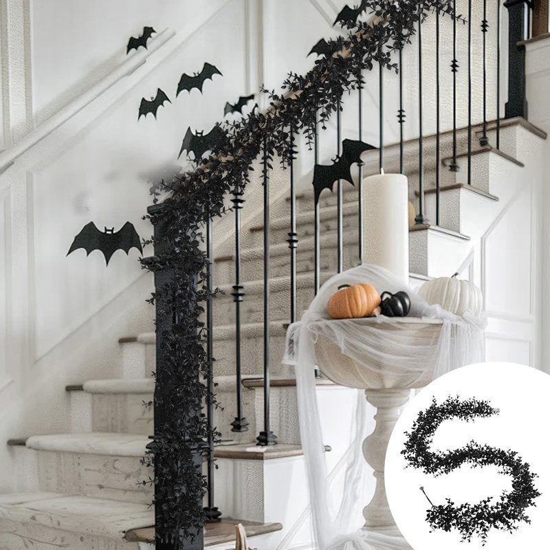 Fall Garland - 5.9 Ft Artificial Leaf Halloween & Autumn Decor for Indoor