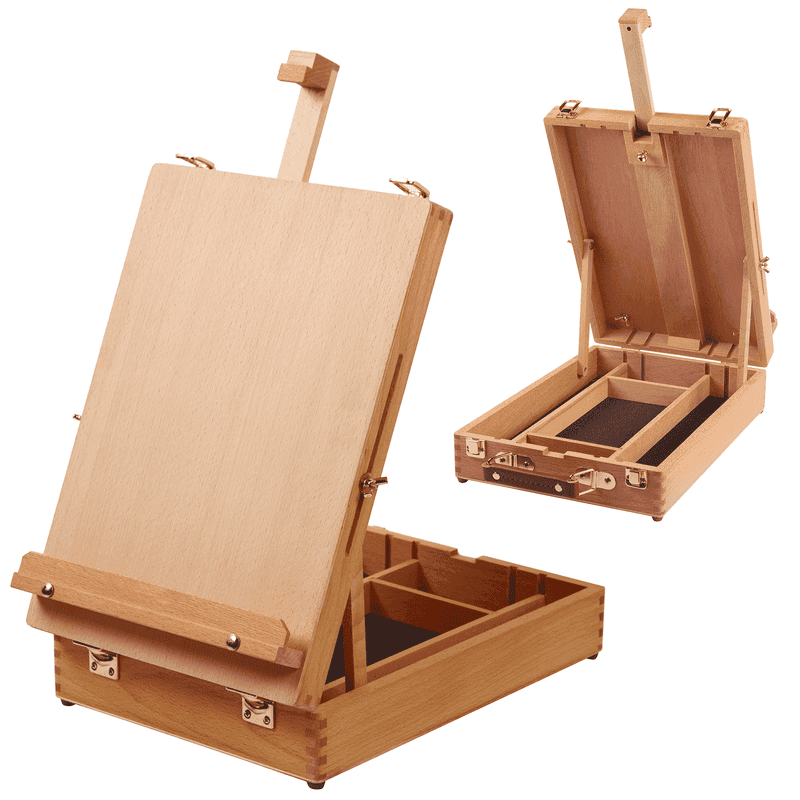 Wooden Tabletop Easel for Painting & Drawing - Portable Art Sketchbox