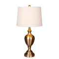 30-Inch Metal Urn Table Lamp with Pedestal Base in Antique Gold