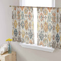 Farmhouse Semi Sheer Curtain Set - Boho Textured Window Drapes, Multiple Sizes