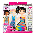 Fashion Sketch Portfolio Notebook with Stencils & Stickers - 8.5x11 Inch, 40 Pages
