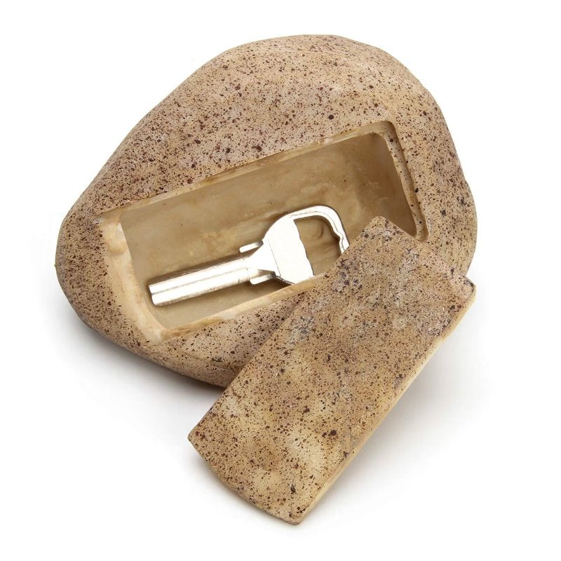 Outdoor Faux Rock Key Hider - Realistic Stone-Like Secret Safe for Garden or Yard