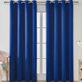 Blackout Insulated Curtains 100x200 cm Satin Faux Silk Bedroom Drapes - Thermal Noise Reducing