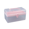 Multipurpose Plastic Storage Container with Handles, Removable Tray