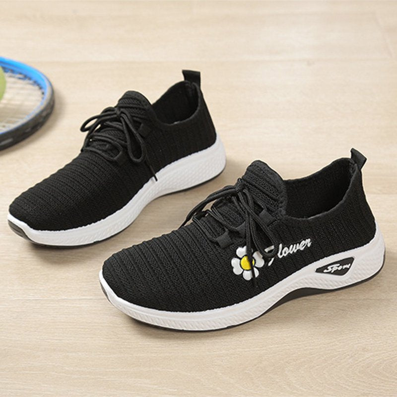 Women's Floral Print Bowling Shoes with Arch Support Non-Slip Athletic Footwear