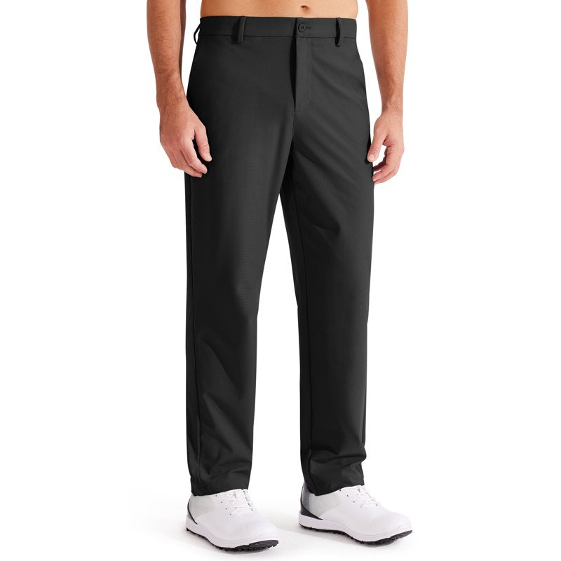 Men's Golf Pants Classic Fit Stretch Flat Front Casual Work Trousers