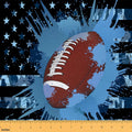 Kids 3D Rugby Football Fabric by the Yard for Sewing & Home Decor