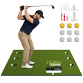 FelixKing 5x4 ft Golf Hitting Mat with Ball Tray, 26mm Turf, 6 Tee Holes, for Indoor/Outdoor Practice – Variation: 5 x 4 ft, 1.02 in, Fairway