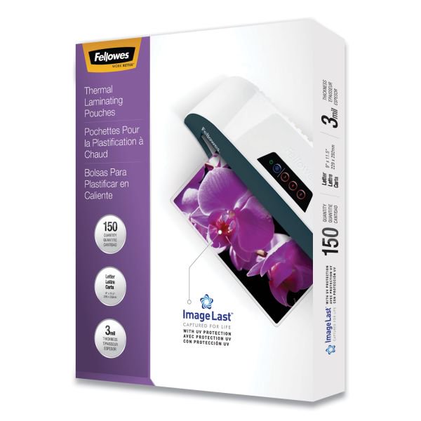 Laminating Pouches with UV Protection 3 Mil 9x11.5 Inches Clear Pack of 150
