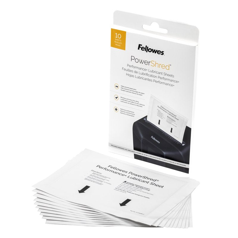 Paper Shredder Lubricant Sheets 10 Pack - Compatible with Cross-Cut & Micro-Cut Shredders