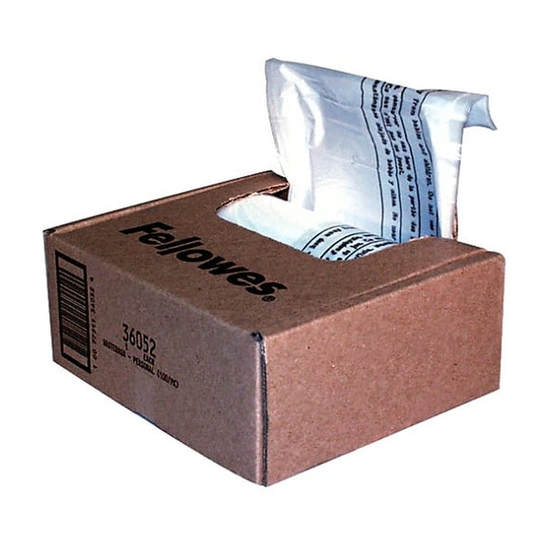 Fellowes Wastebags for 6-7 Gallon Shredders - Pack of 100, Recyclable