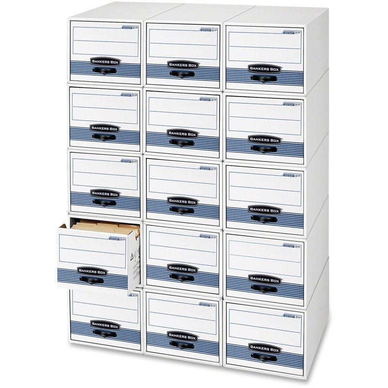 Steel Plus Filing Box - Letter Size White 6-Pack Drawer Storage