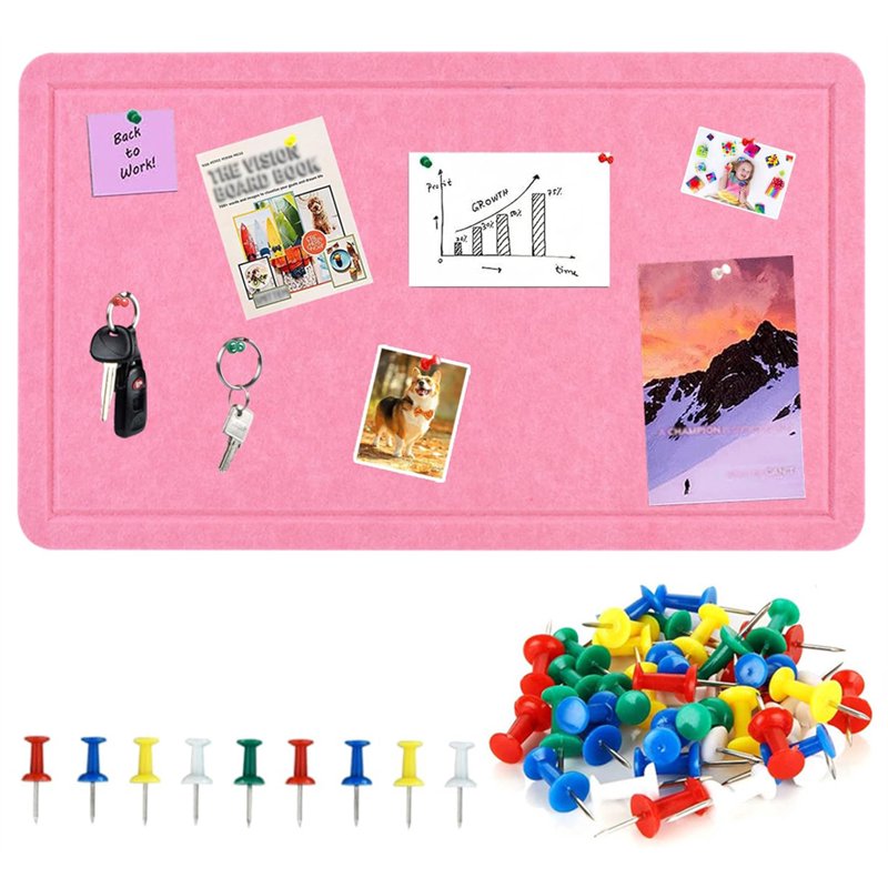 Self-Adhesive Felt Cork Board Tiles - 15.7x23.6 Inch Bulletin Board for Home & Office